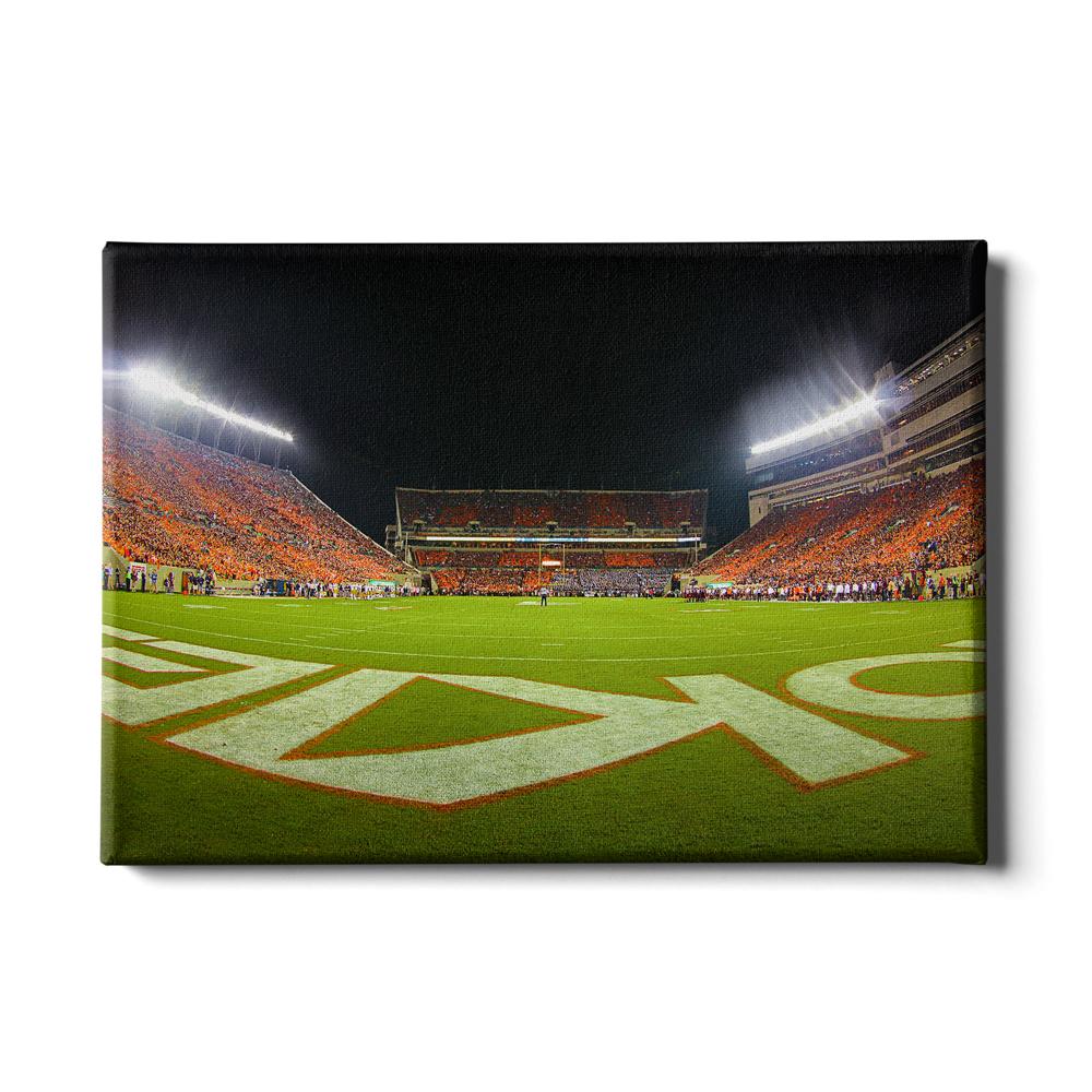 Virginia Tech Hokies - Hokie Fisheye End Zone - College Wall Art #Canvas