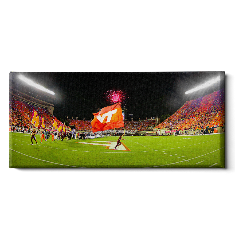 VIRGINIA TECH HOKIES - Enter Sand Man-Striped Pano - College Wall  Art #Canvas