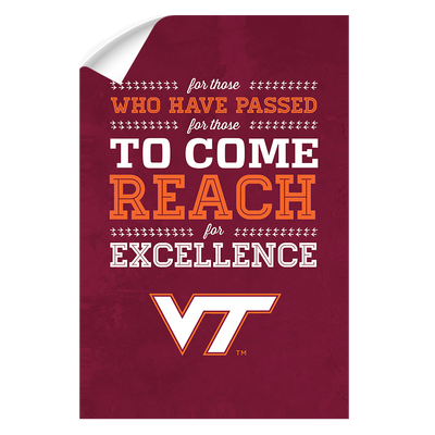 Virginia Tech Hokies - Reach - College Wall Art #Wall Decal