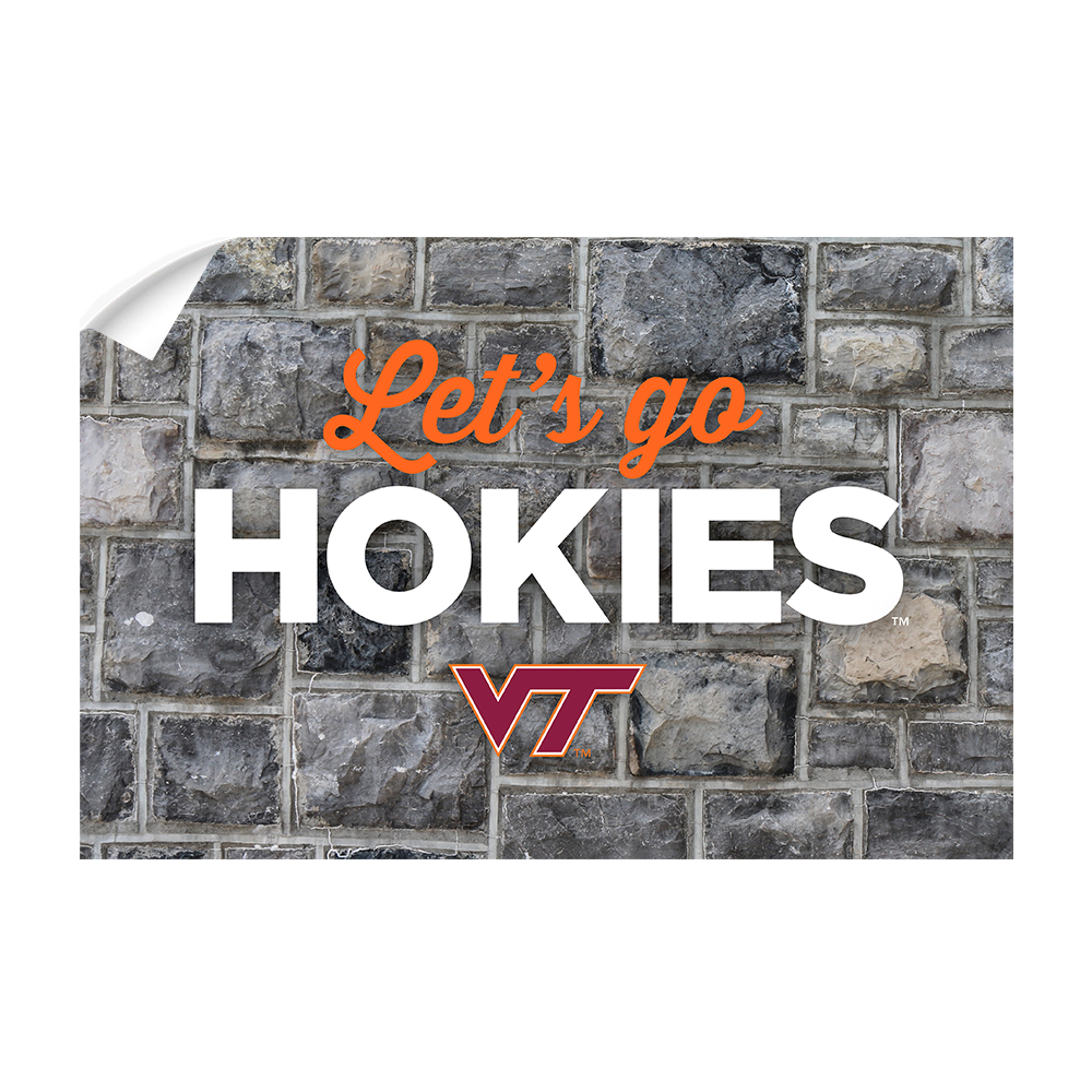 VIRGINIA TECH HOKIES - Lets Go Hokies - College Wall Art #Canvas