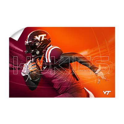 Virginia Tech Hokies - Maroon & Orange - College Wall Art #Wall Decal