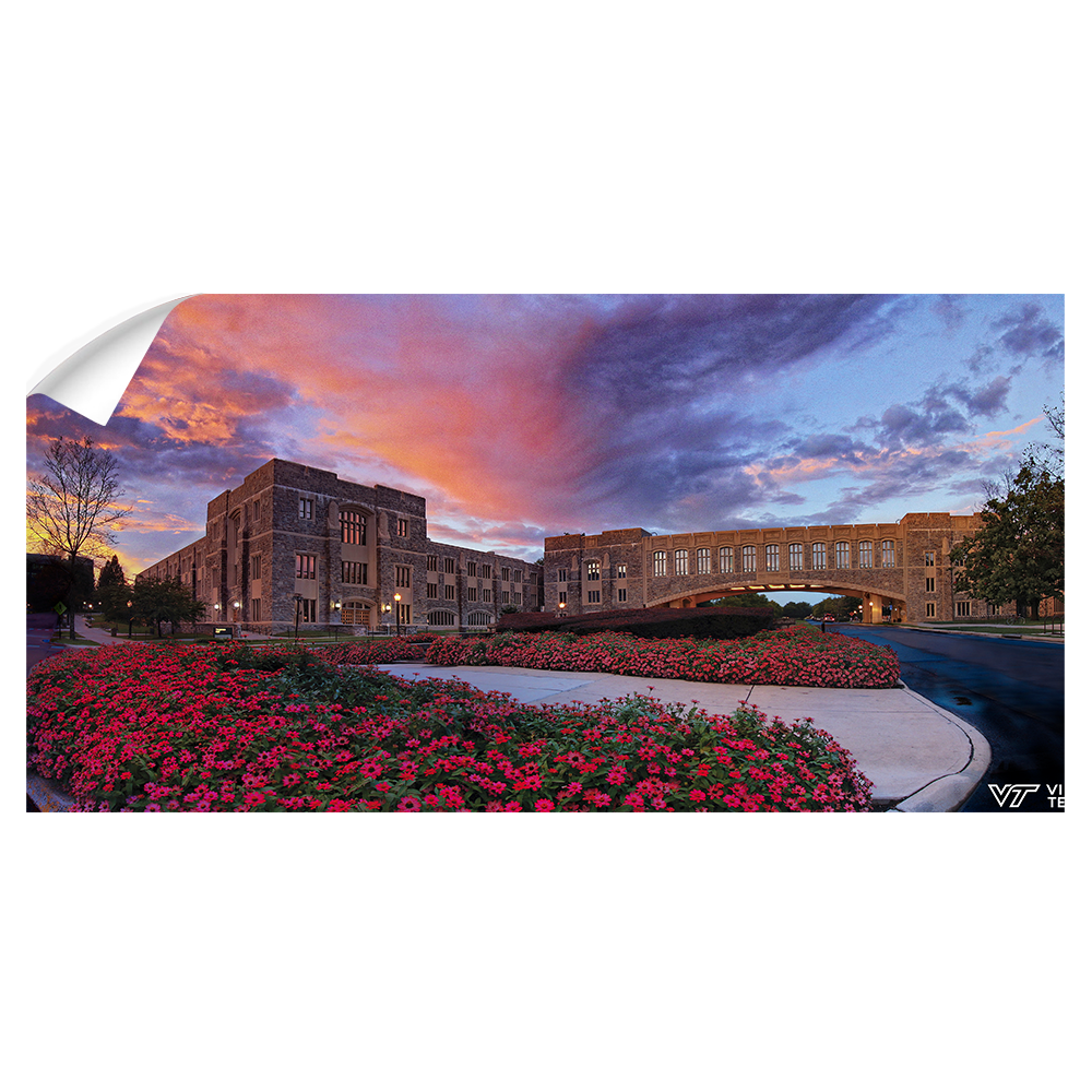 Virginia Tech Hokies - Torgersen Sunset Pano - College Wall Art #Canvas