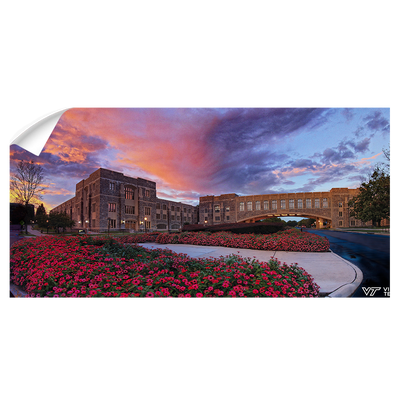 Virginia Tech Hokies - Torgersen Sunset Pano - College Wall Art #Wall Decal