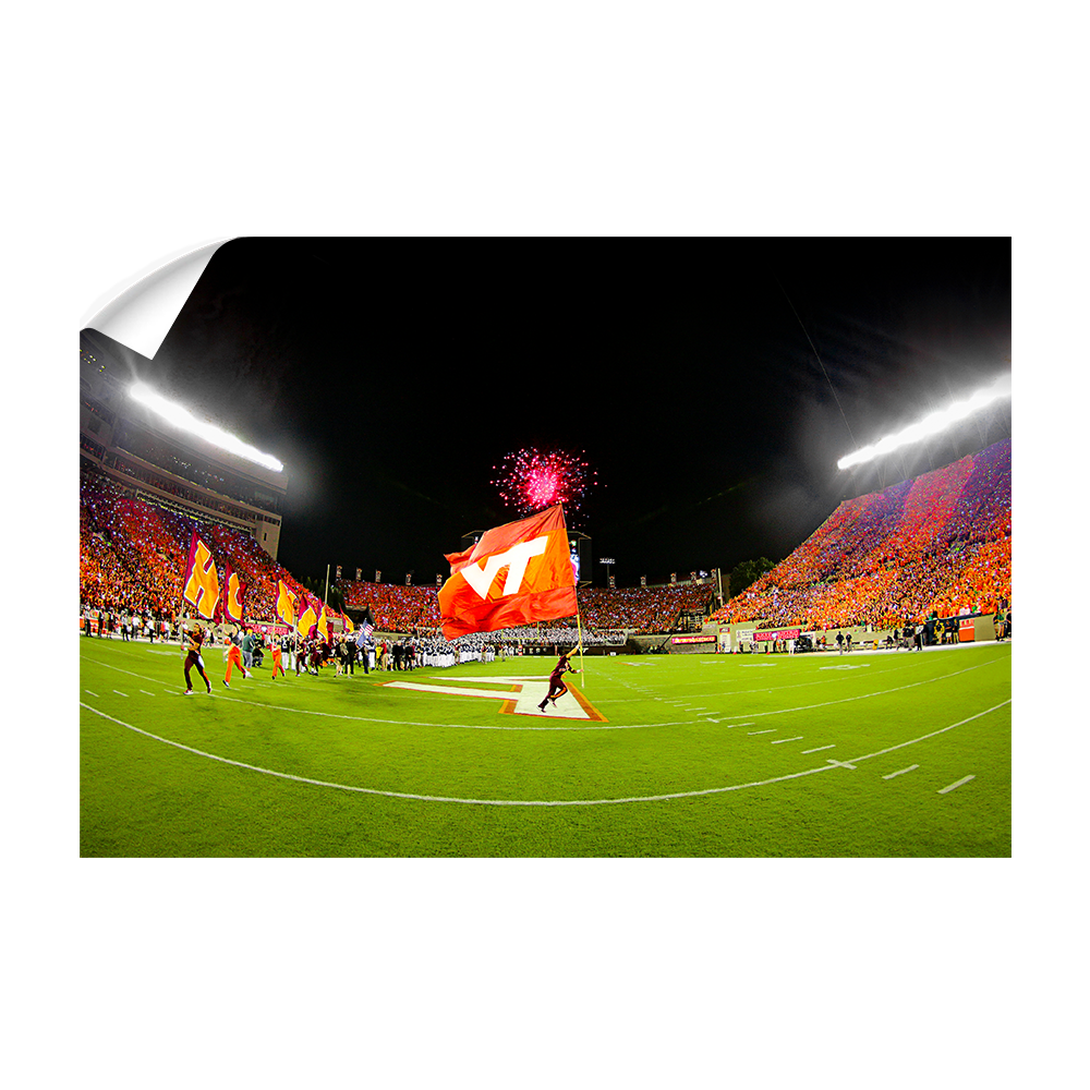 Virginia Tech Hokies - Enter Sandman Striped - College Wall Art #Canvas