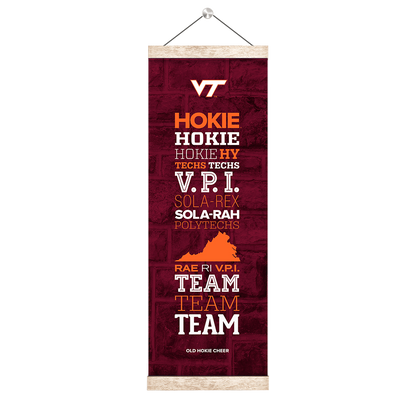 Virginia Tech Hokies - Old Hokie Cheer - College Wall Art #Hanging Canvas