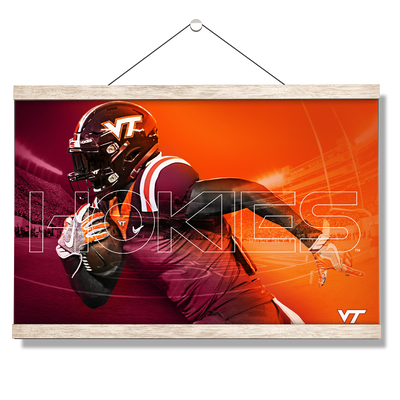 Virginia Tech Hokies - Maroon & Orange - College Wall Art #Hanging Canvas