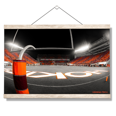 Virginia Tech Hokies - Thru the Hokie Striped Goal Post - College Wall Art #Hanging Canvas