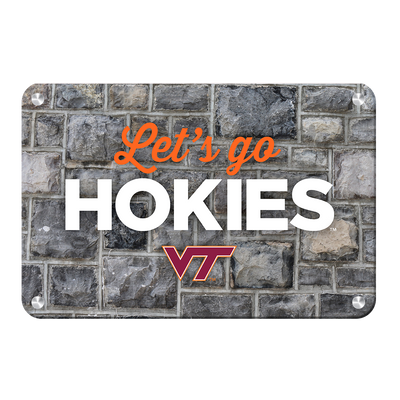 VIRGINIA TECH HOKIES - Lets Go Hokies - College Wall Art #Metal