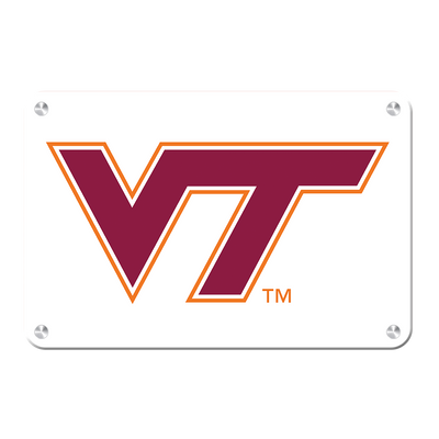 Virginia Tech Hokies - VT White - College Wall Art #Metal