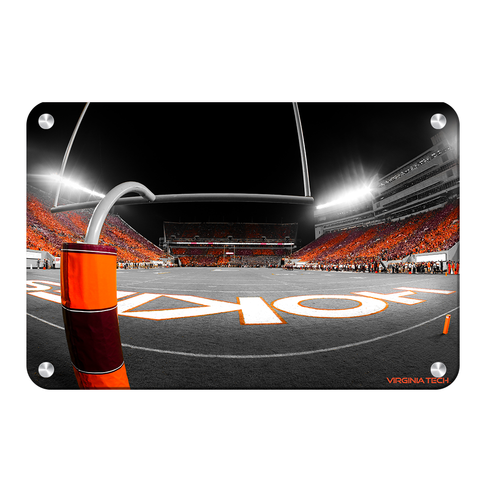 Virginia Tech Hokies - Thru the Hokie Striped Goal Post - College Wall Art #Metal