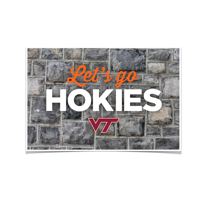 VIRGINIA TECH HOKIES - Lets Go Hokies - College Wall Art #Poster