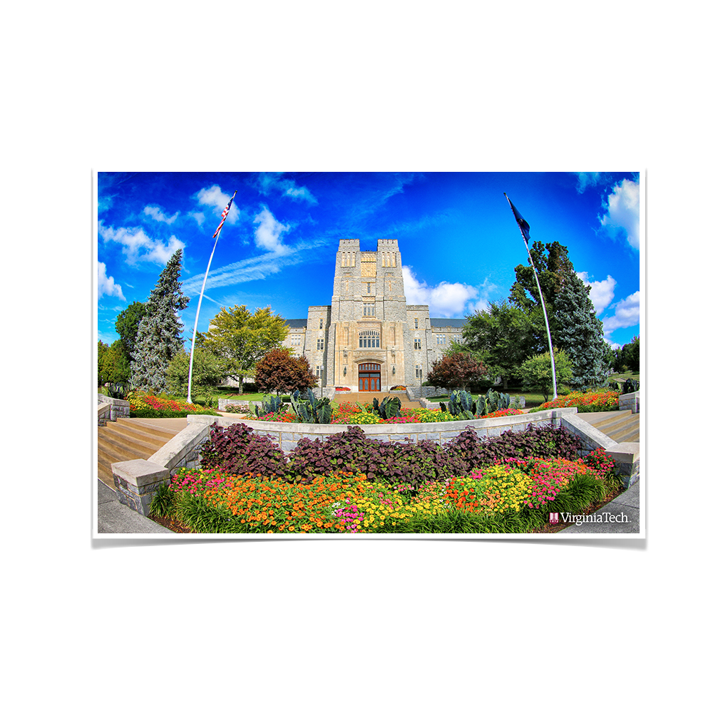 Virginia Tech Hokies - Summer Burress Hall - College Wall Art #Canvas