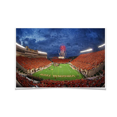 Virginia Tech Hokies - Stormy Lane Orange Out - College Wall Art #Poster