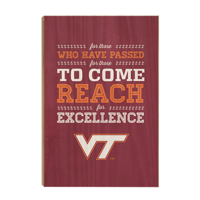 Virginia Tech Hokies - Reach - College Wall Art #Wood