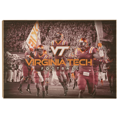 Virginia Tech Hokies - Virginia Tech Football - College Wall Art #Wood