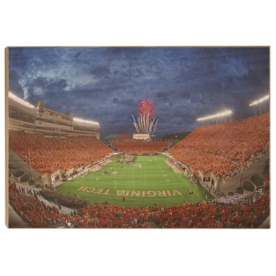 Virginia Tech Hokies - Stormy Lane Orange Out - College Wall Art #Wood