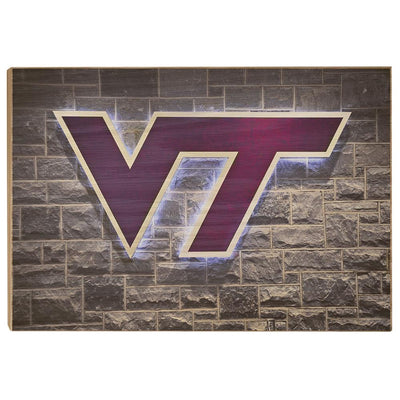 Virginia Tech Hokies - Locker Room - College Wall Art #Wood