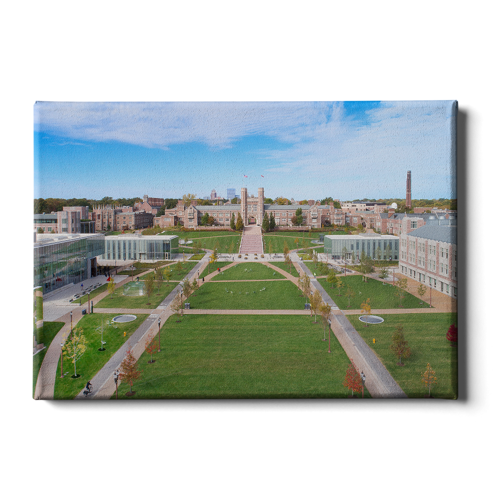 Washington University Bears - Campus Aerial - College Wall Art #Canvas