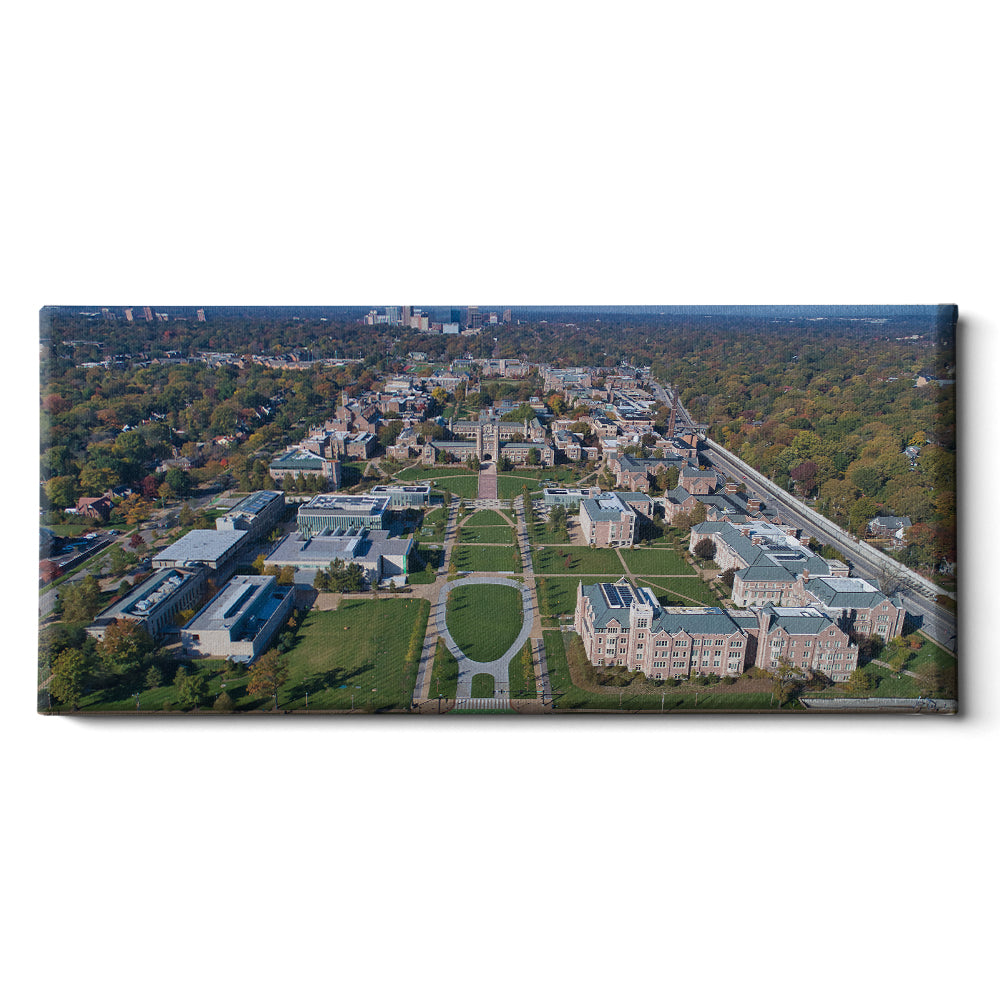 WashU - Summer Danforth Campus Aerial Panoramic - College Wall Art #Canvas