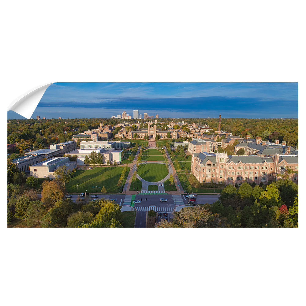WashU - Danforth Campus Aerial Panoramic - College Wall Art #Canvas