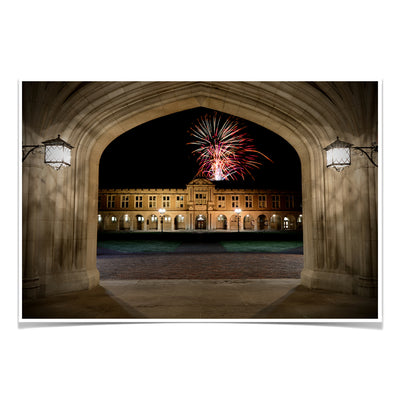 Washington University Bears - Lunar Fireworks - College Wall Art #Poster