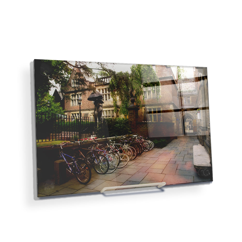 Yale Bulldogs - Bikes on Campus - College Wall Art #Canvas