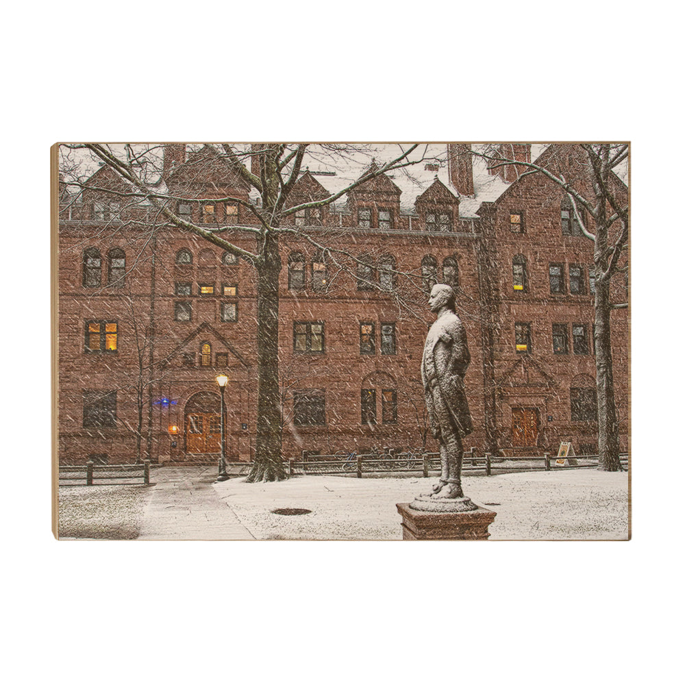 Yale Bulldogs - Snow on the old campus - College Wall Art #Canvas