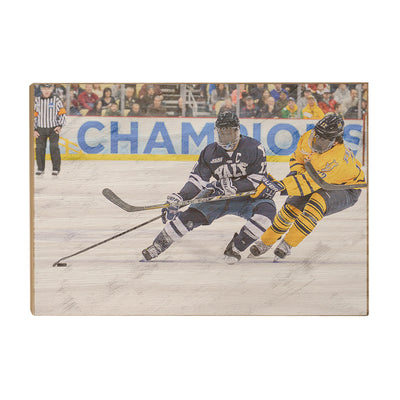 Yale Bulldogs - Mens Hockey - College Wall Art #Wood